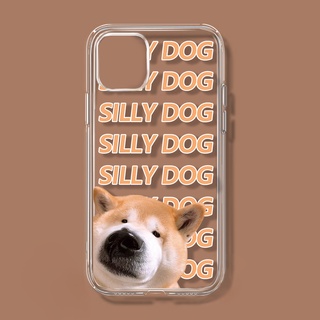 Shiba Inu iPhone 13 pro max protective cover silly dog iphone11 12 pro transparent all-inclusive soft shell cartoon pet SE 2020 XR XMAX soft edge anti-fall protective case