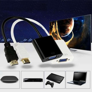 ตัวแปลง อะเดปเตอร์แปลง HDMI to VGA Output HD 1080P สำหรับ HDTV Laptop Desktop