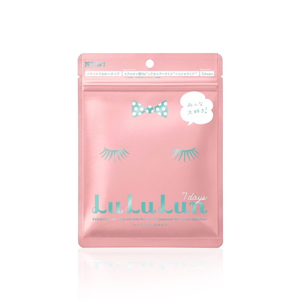 Lululan Moisturizer Balance (Pink) Mask 7แผ่น