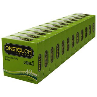 One Touch Joys ถุงยางอนามัยแบบผิวเรียบขนาด 49 มม.มาตรฐานชายไทย 1 โหล