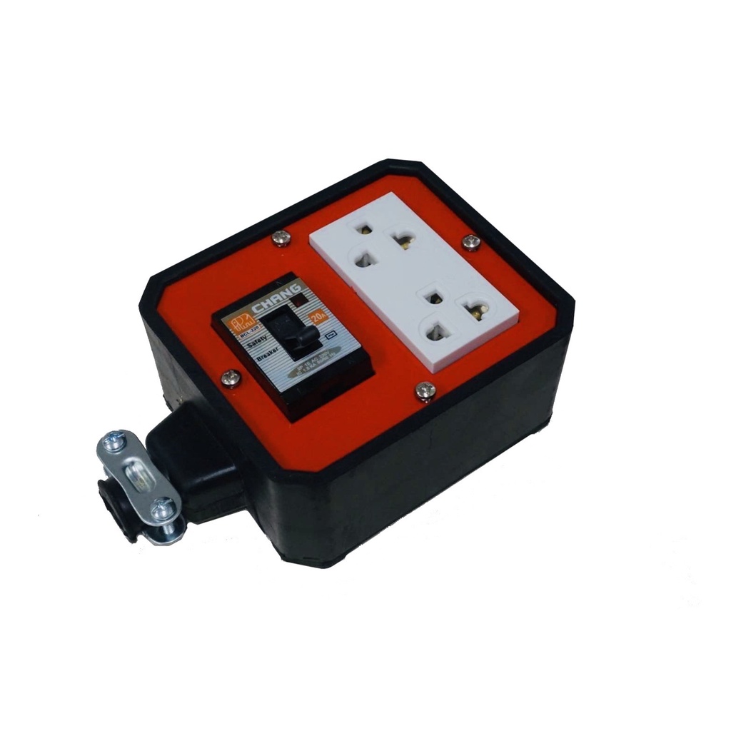 บล๊อคยางพาราแท้ JPS 2 ช่องเสียบ มี เบรกเกอร์ มีไฟแสดงการทำงาน 4x4 BK (Without power cord) - รูปที่ 4