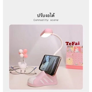 TEFAI โคมไฟตั้งโต๊ะ โคมไฟ ที่ใส่ปากกาโคมไฟตั้งโต๊ะรองเท้าน่ารัก LED ไฟกลางคืน USB โคมไฟน่ารัก โคมไฟรองเท้า โคมไฟเล็กๆ โค