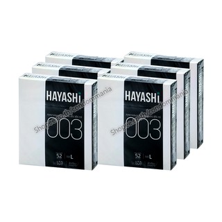 *ไม่ระบุ! สินค้าที่กล่อง* HAYASHi 003 ฮายาชิ ถุงยางอนามัย แบบบางพิเศษ กระชับ ขนาด 52 มม. 6 กล่อง (12 ชิ้น)