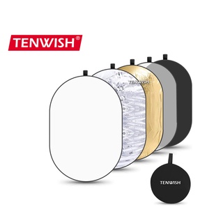 TENWISH 5 in 1 วงรีพับแสงภาพสะท้อนแสงสำหรับสตูดิโอถ่ายภาพภาพสะท้อนสตูดิโอกลางแจ้ง