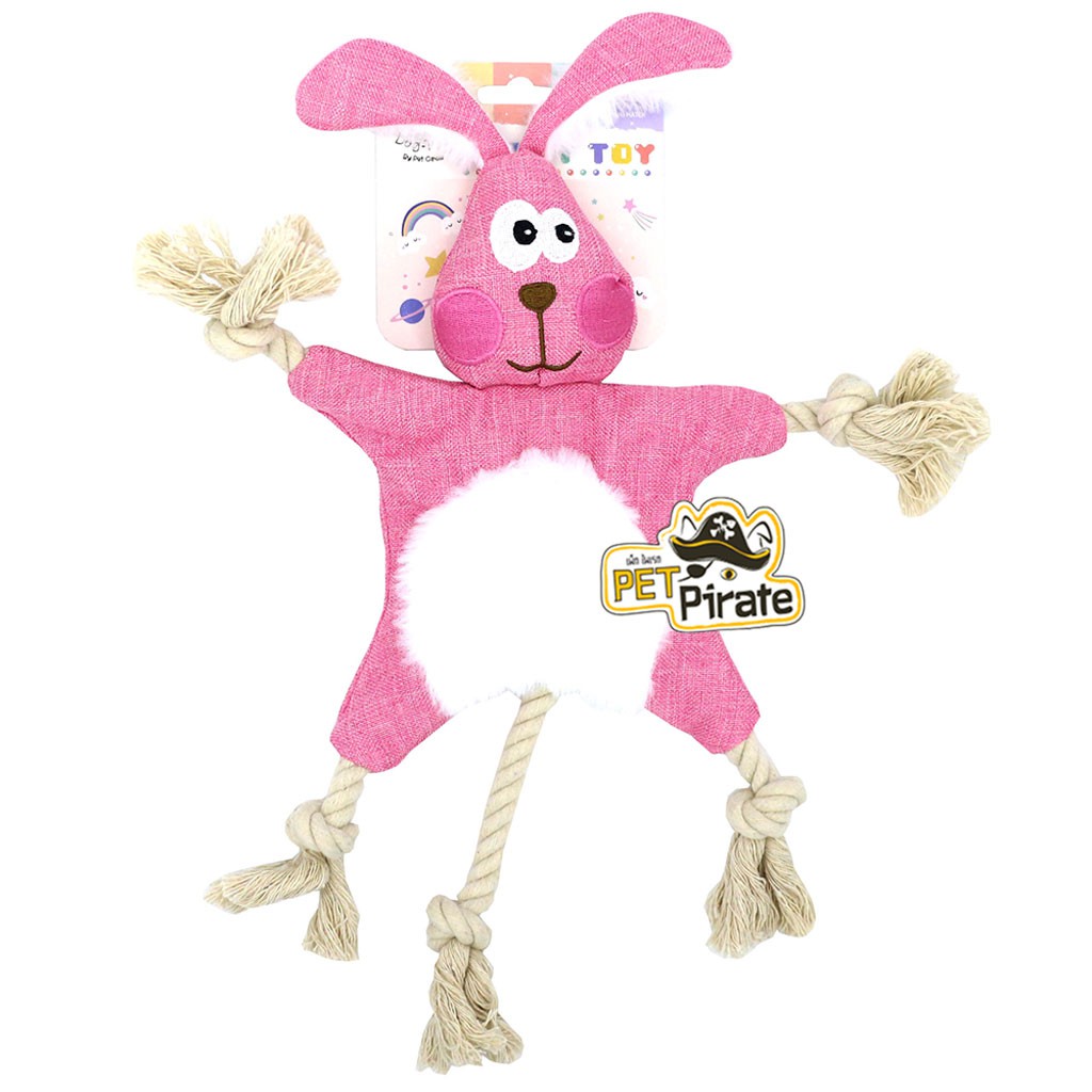 V-PET ของเล่นสุนัข ตุ๊กตาเชือกกัด บีบมีเสียงกรอบแกรบ มีเชือกเกลียวเป็นโครงทั้งตัว เพื่อความเพลิดเพลิน คลายเหงา