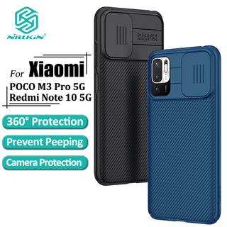 Nillkin Camshield เคส สำหรับ Xiaomi Redmi Note 10 5G POCO M3 Pro หรูหรา PC ยาก เคสโทรศัพท์ พร้อมระบบกันสไลด์กล้องฝาหลังกันกระแทก เคสมือถือ