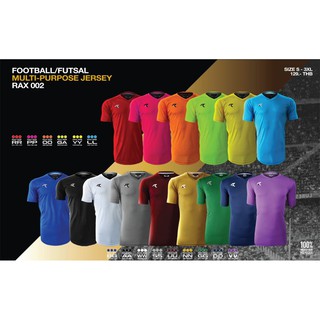 ⚽ ลดเพิ่ม INCLV88 Real United Multi-purpose jersey RAX 002  เสื้อฟุตบอล เสื้อกีฬา สีพื้น