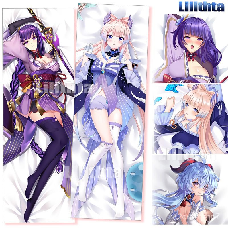 Dakimakura Pillowcase Genshin Impact Sangonomiya Kokomi Raiden Shogun