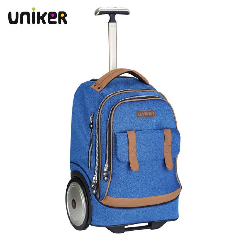 UNIKER กระเป๋านักเรียนล้อลาก 18นิ้ว (รุ่น Solid-Big Wheels) กระเป๋าเดินทางใบเล็ก ล้อลากใหญ่ ใส่ของได้เยอะ