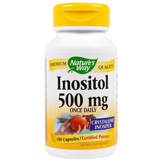 Natures Way, Inositol, Once Daily, 500 mg, 100 Capsules