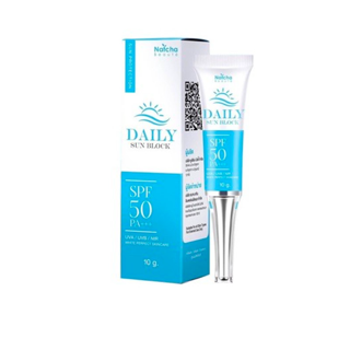 กันแดดนัชชา DAILY SUN BLOCK ( SPF 50 PA+++) DROMO 10g. ของแท้พร้อมส่ง