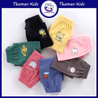 [THOMAS Kids] กางเกงขายาวลําลอง ผ้าฝ้าย ทรงหลวม ใส่สบาย สีพื้น แฟชั่นฤดูร้อน สําหรับเด็กผู้ชาย ผู้หญิง อายุ 1-6 ปี