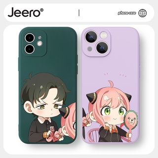 Jeero เคสคู่ เคสไอโฟน คู่รัก กันกระแทกซิลิโคนนุ่มการ์ตูนน่ารักตลก เคสโทรศัพท์ Compatible for iPhone 13 12 11 Pro Max SE 2020 X XR XS 8 7 ip 6S 6 Plus HFF1416