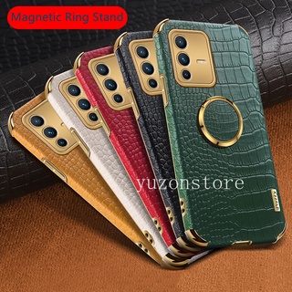 Leather Casing for VIVO V23 V23e V23e 5G Y21T เคส Phone Case with Vehicle Magnetic Features Stand Phone Soft Back Cover เคสโทรศัพท