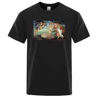 เสื้อยืดแขนสั้นลําลอง ผ้าฝ้าย พิมพ์ลาย The Brith Of Venus By Sandro Botticelli แฟชั่นฤดูร้อน สําหรับผู้ชาย