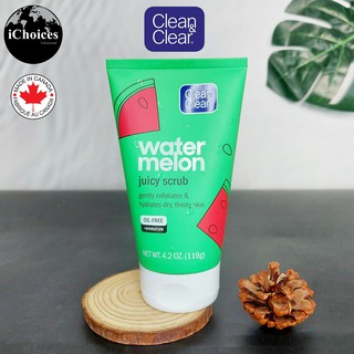 คลีน แอนด์ เคลียร์ สครับขัดผิวหน้า กลิ่นแตงโม Clean &amp; Clear® Watermelon Juicy Scrub 119g สครับขัดผิวอย่างล้ำลึก