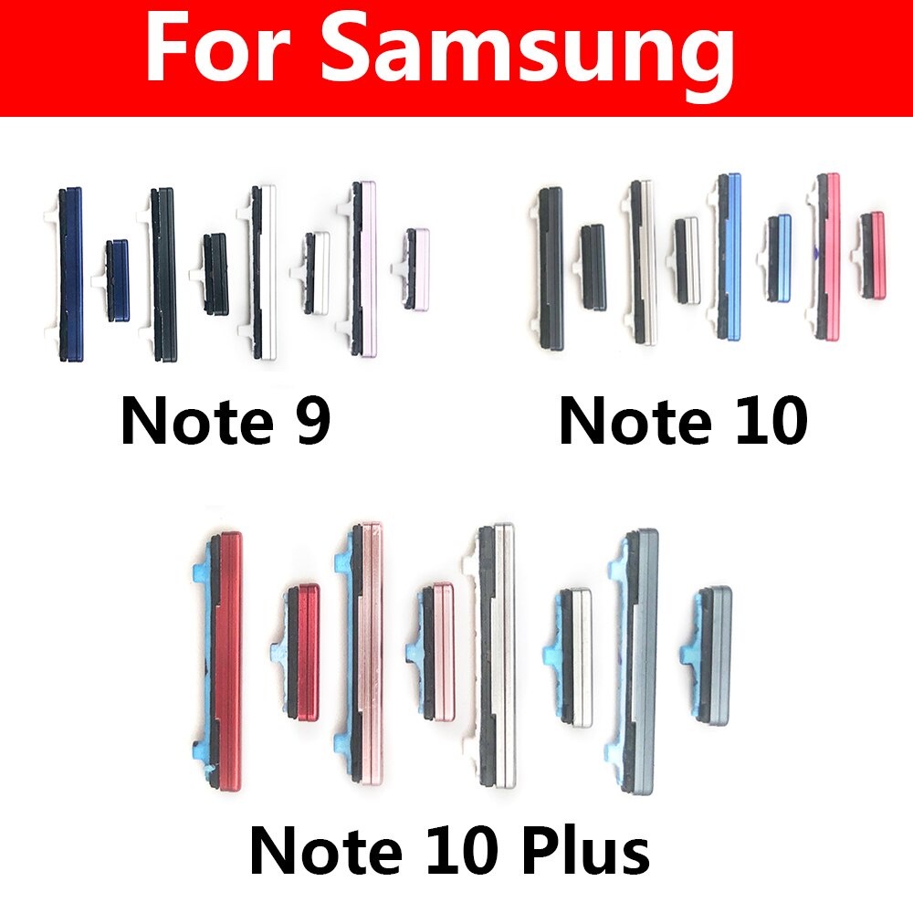 อะไหล่ปุ่มปรับระดับเสียง สําหรับ Samsung Galaxy Note9 Note9 10 Plus ปุ่มสวิตช์เปิด-ปิด สําหรับ