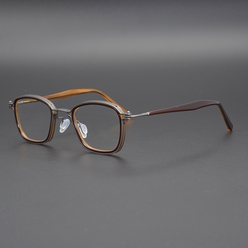 Btitanium And Acetate Optical Glasses Frame Men Women Square Prescription Myopia Eyeglasses Frame