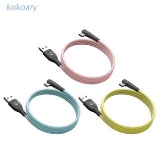 Kok สายชาร์จซิลิโคน Type C สายชาร์จ Usb ทําความสะอาดง่ายชาร์จเร็ว