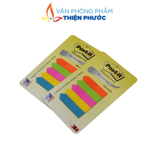 Post it 3M กระดาษโน๊ตพลาสติก 5 สี