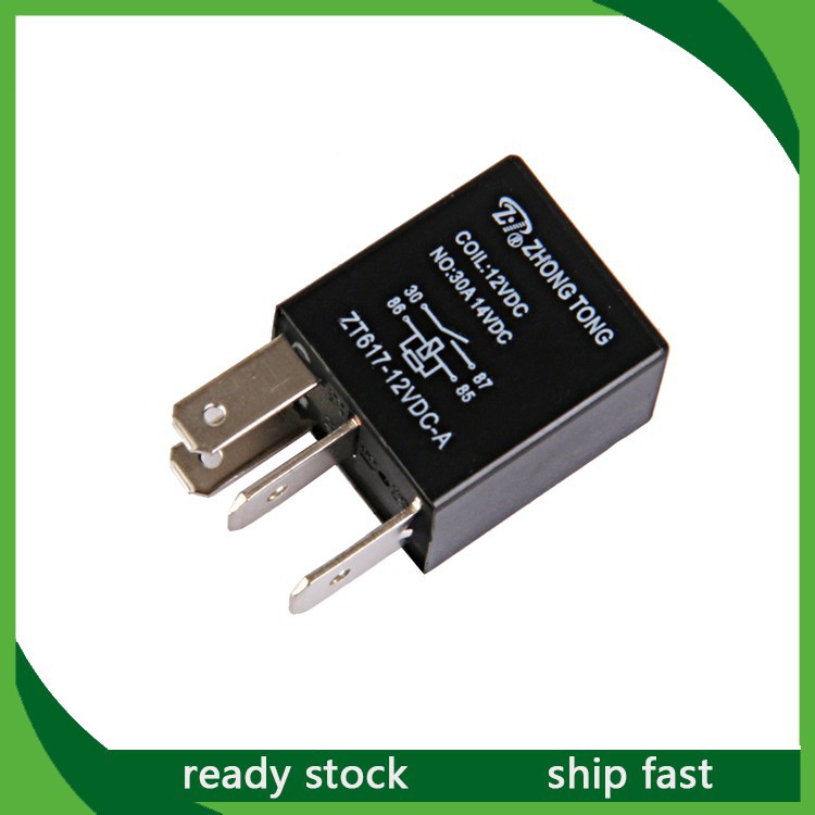 รีเลย์ DC 12V 30A 30 แอมป์ 4 Pin 4P สําหรับรถยนต์ รถบรรทุก