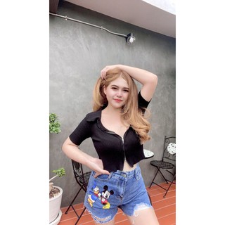กางเกง ขาสั้น ผ้าไม่ยืด