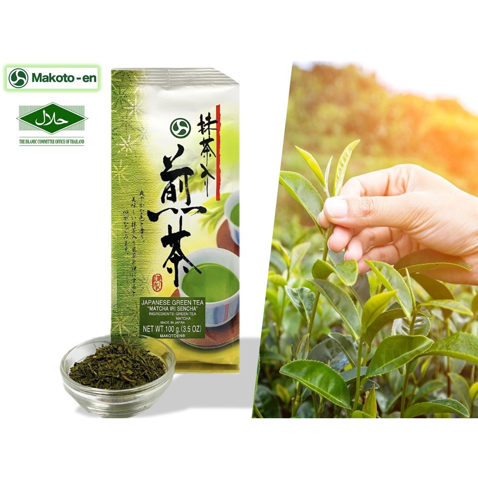 มาโกโตะ-เอ็น มัชชะ อิริ เซนชา 100 กรัม Makoto-en Matcha Iri Sencha