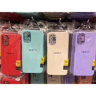 🐻🦁 Oppo A31 A92 A52 A72 A57(4g) A57(5G) คสกำมะหยี่ขอบกล้องโครเมี่ยม ด้านหลังโลโก้ ขอบเลนส์กล้องสี สินค้ามีพร้อมส่ง 🦁🐻