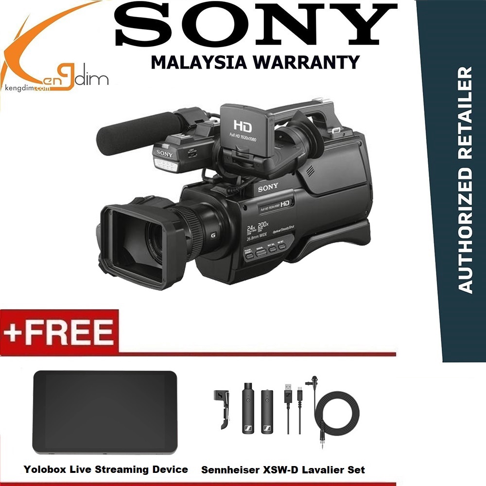 กล้องวิดีโอ Sony HXR-MC2500 + อุปกรณ์สตรีมมิ่งสด Yolobox + ชุด Sennheiser XSW-D