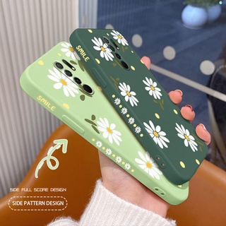 เคสดอกเบญจมาศมือถือ Liquid Silicone Phone Case For Xiaomi Redmi 9 9A 9T Redmi 10 Shockproof Camera Lens Protection Soft Back Cover