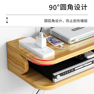 ชั้นวางกล่องwifi。ที่วางกล่องwifi。 ได้รับการยกเว้นห้องนั่งเล่นฟรีทีวีชุดติดผนังกล่องด้านบนชั้นวางเราเตอร์กล่องเก็บแขวนผนั