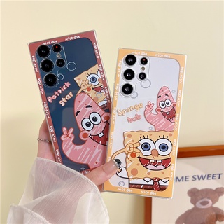 เคสโทรศัพท์ซิลิโคน TPU ลายการ์ตูนสพันจ์บ็อบ สําหรับ Samsung Galaxy s22 Ultra S21 plus s20 plus s20fe a32 4g a12 a13 a23 a33 a52 a53 a72 5g M32