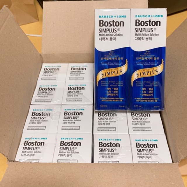 (พร้อมส่ง) ✔️สินค้าหมดอายุ 31/12/22  Boston Simplus Multi-Action Solution 120ml ล้าง+แช่