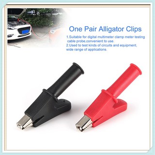 ✨[IN STOCK] 2 Pcs 55 x 25 x 15mm คลิปหนีบปาก จระเข้สำหรับ มัลติมิเตอร์ /Full Protective Alligator Clips Crocodile Clamp for Multimeter Test Pen