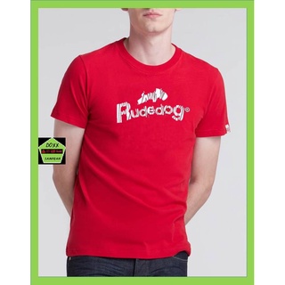 Rudedog เสื้อคอกลม ชาย หญิง รุ่น Broken สีแดง