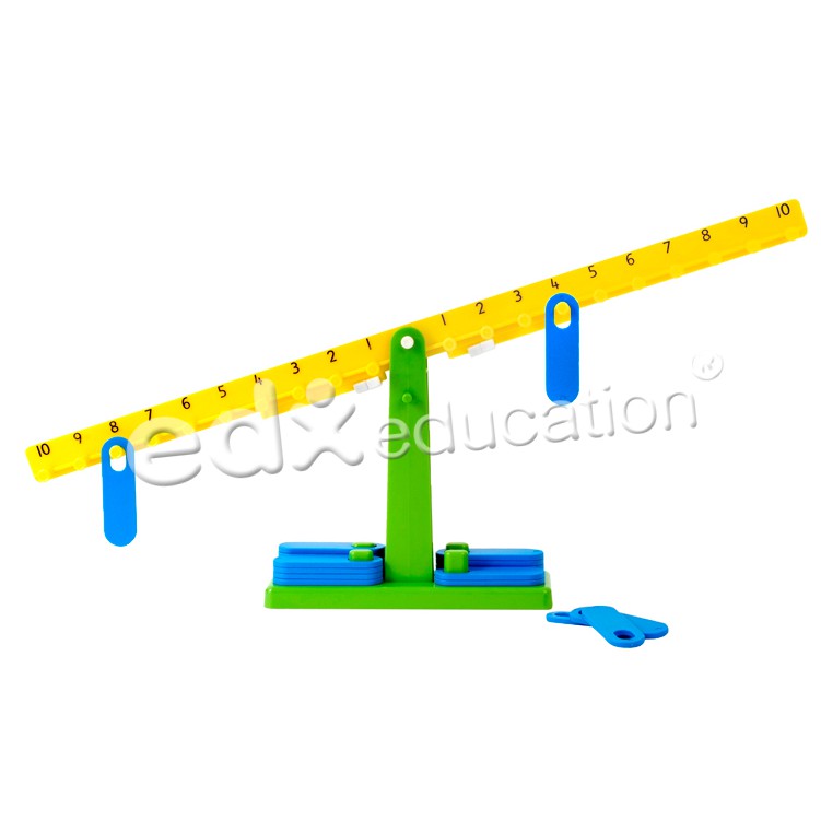 คานชั่งตัวเลขพร้อมแผ่นน้ำหนัก-ชุดพกพา (Mini Math Balance)