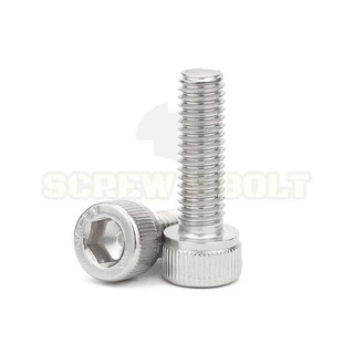 น็อต สกรู หัวจม สแตนเลส 304 เกลียวมิล ตลอด หยาบ M2 / Hex Socket Head Cap Machine Screw SUS304 M2