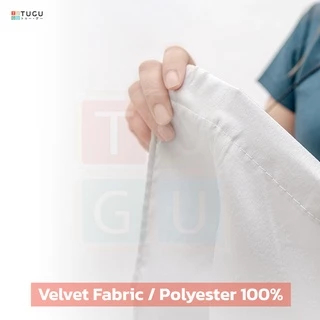TUGU Velvet Curtain ผ้าม่าน แบบจีบ (พร้อมตะขอ) กรองแสง 50% ผ้า Polyester 100% นุ่ม ลื่น น้ำหนักเบา