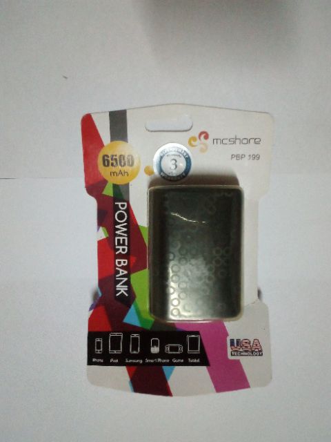 Mcshore powerbank 6500mAh