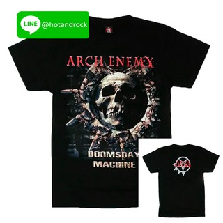 เสื้อยืดผ้าฝ้ายพรีเมี่ยม เสื้อยืดเนื้อ Cotton 💯 สัมผัสนุ่ม เบาสบาย ARCH ENEMY ตัวอักษรสีแดง