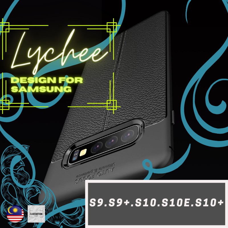 Samsung Galaxy S9/S9+ S9 Plus/S10/S10e/S10+ S10 Plus Leather Grained Polyคาร์บอเนตเคสโทรศัพท์
