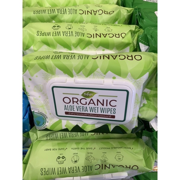 ทิชชู่เปียกออร์แกนิคORGANIC ALOE VERA WET WIPES