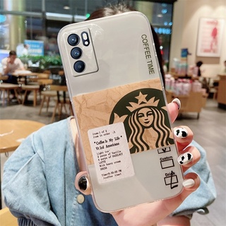 2021 New เคสโทรศัพท์ OPPO Reno6Z 5G /Reno6 /Reno5 /Reno5 Pro /OPPO A54 4G /OPPO A94 4G /OPPO A15 /OPPO A74 4G /OPPO A74 5G /OPPO A16 /OPPO A93 Phone Casing Starbucks Illustration Clear Softcase Shockproof Phone Cover เคส OPPO Reno6Z 5G