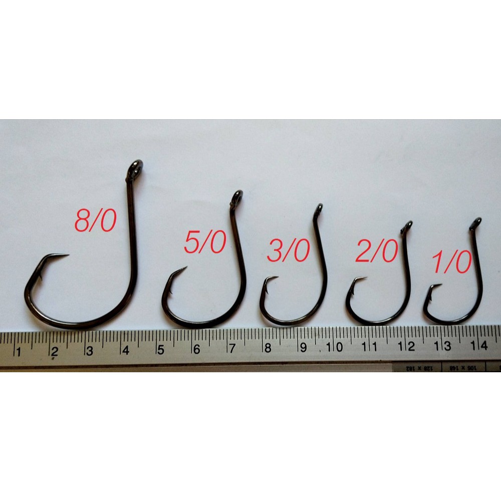 [คนตกปลา] ตัวเบ็ด Circle hook หน้าบิด แค่ยกปลาก็ติดแล้ว ขนาด1/0 2/0 3/0 5/0 และ 8/0 งานหน้าดิน เก๋าถ