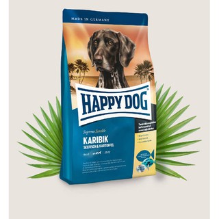 Happy Dog Karibik Grain-Free Adult Dog 11kg อาหารสุนัขเม็ด สำหรับสุนัขโตพันธุ์กลาง/ใหญ่ สูตรปลาทะเลน้ำลึก ปราศจากธัญพืช