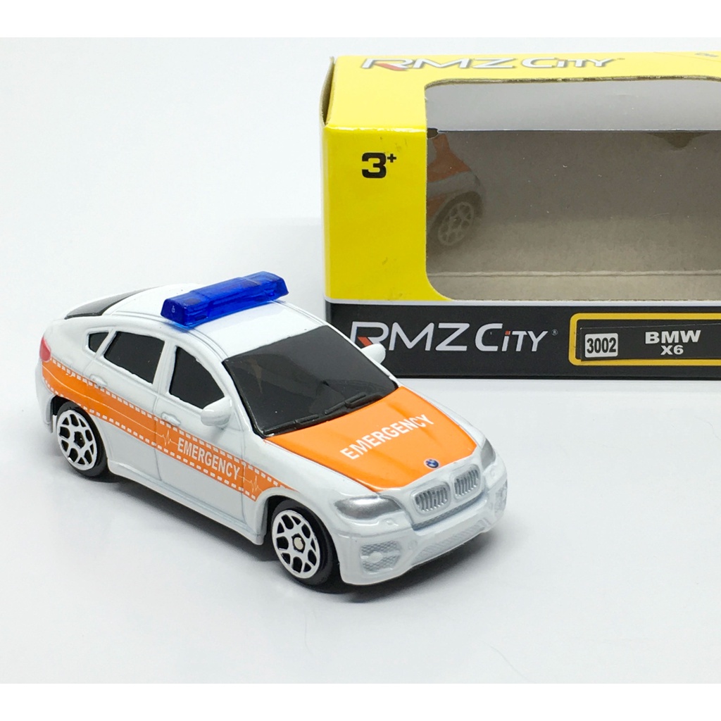 RMZ City BMW X6 Emergency - White Color /scale 1/64 (3 inches) in Box