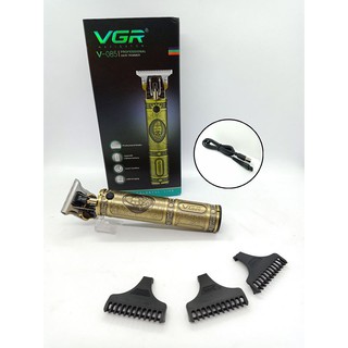 VGR V-085 ปัตเลี่ยนไร้สาย กันขอบ แต่งลาย สำหรับช่างมืออาชีพ ตัวเครื่องลายสไตล์วินเทจ