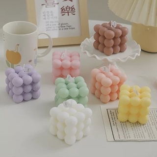 &lt;พร้อมส่ง&gt; เทียนหอม ทรงลูกบาศก์ รูบิก 9 Balls-Cube Candle เทียน น่ารัก ของใช้ในบ้าน ของตกแต่ง พร็อบถ่ายรูป