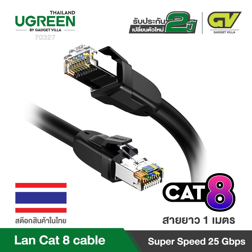 UGREEN รุ่น NW121 สายแลน Cat 8 Patch Cable Gigabit RJ45