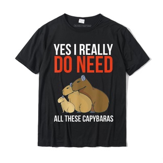 เสื้อยืด ผ้าฝ้าย พิมพ์ลาย Yes I Really Do Need All This Capybaras ตลก สําหรับผู้ชาย